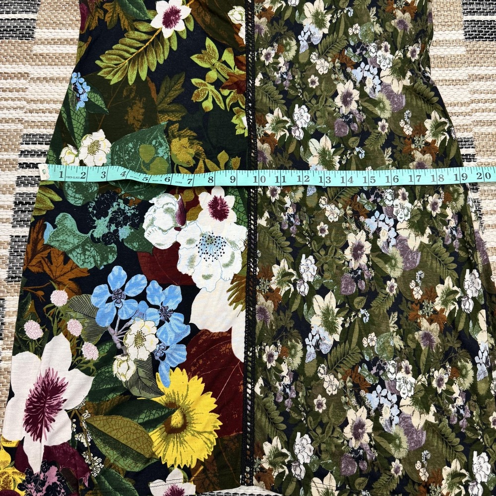 Desigual‎ Dress Womens XL Multicolor Floral Shift Mesh Bell Sleeve Knee Length - Picture 11 of 13